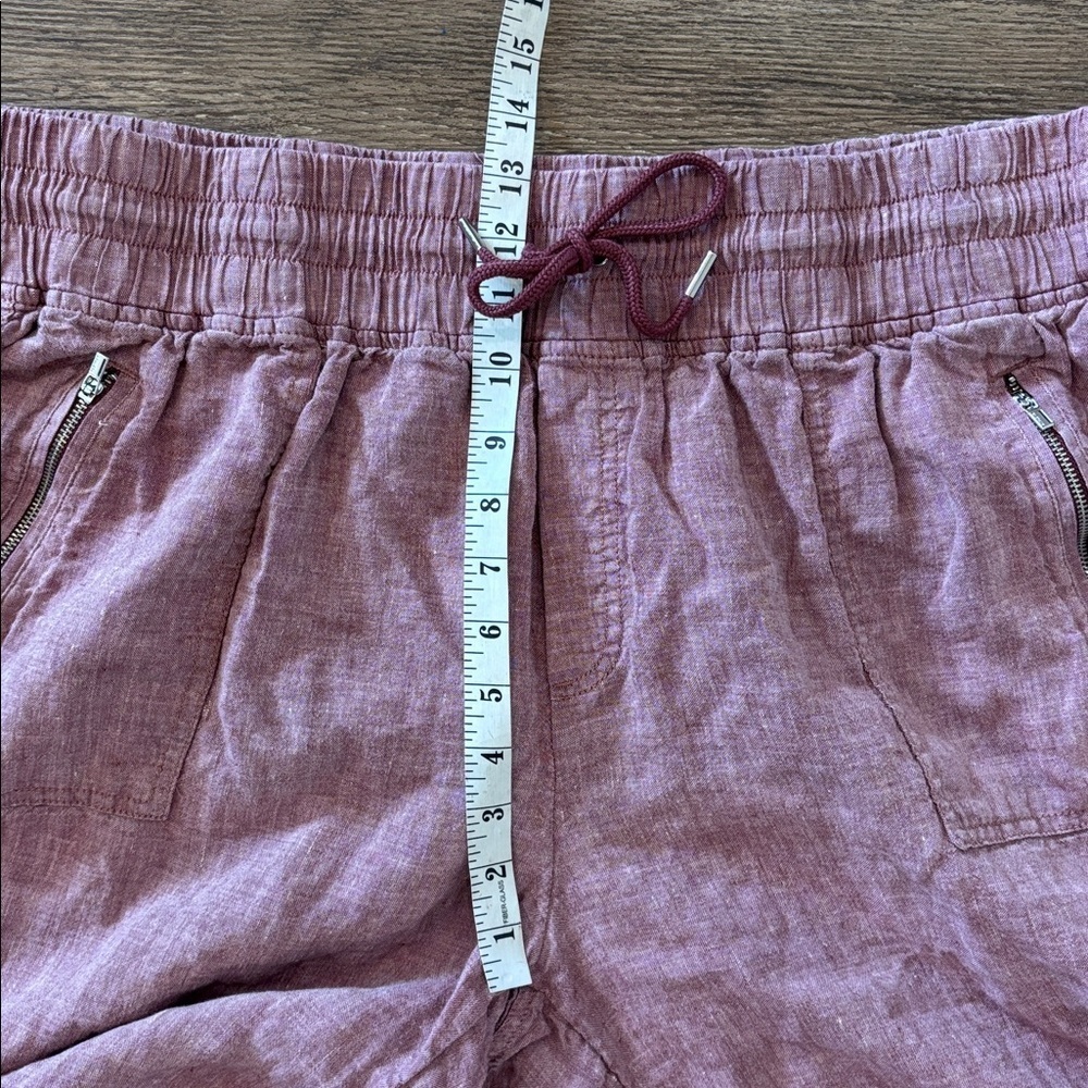 Athleta Cabo Linen Wide Leg High Waisted Cropped Pants Women's Plus Size 22 EUC - Picture 9 of 12